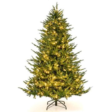 Kunstjõulupuu, 1130 haruotsa, 380 LED-tuld, Roheline, 135 × 213 × 135 cm