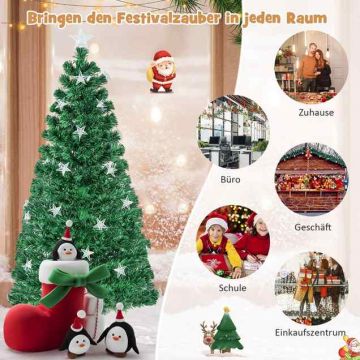 Artificial Christmas tree, 180 branch tops, 21 stars, 71 × 150 cm