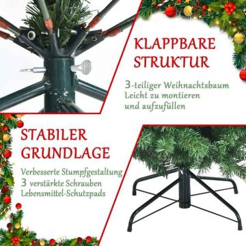 Artificial Christmas tree, 515 branches, Green, 107 × 107 × 150 cm
