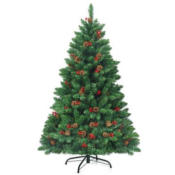 Kunstlik jõulupuu, 516 oksa, 300 LED, Roheline, 82 × 135 cm