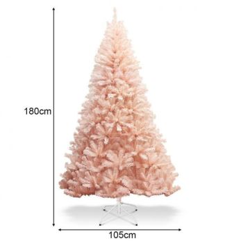 Artificial Christmas tree, 617 branch tips, Pink, 105 × 180 cm
