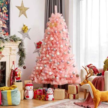 Artificial Christmas tree, with decorations, Pink