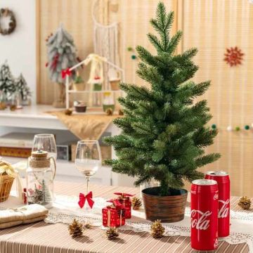 Artificial Christmas tree in a pot, 50 branches, Green, 40 × 60 cm