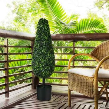 Artificial tower-shaped Christmas trees, 2 pcs, 9.5 × 9.5 × 35 inches