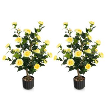 Artificial camellia trees, 2 pcs