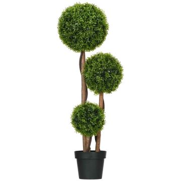 Искусственный самшит, 3 шара, Ø27 × 110 см