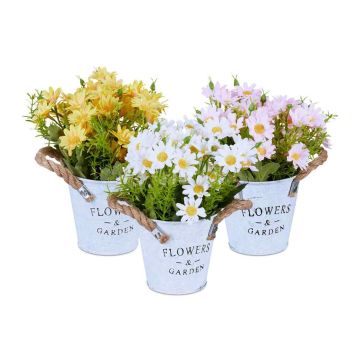 Kunstkrüsanteemide komplekt Relaxdays 10045549.0, 3 tk, 20 × 15 cm