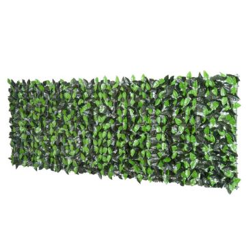 Kunstlehtedest piire, Roheline, 300 × 100 cm