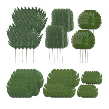 Kunsttroopiliste lehtede komplekt Relaxdays 10045550.0, 72 tk