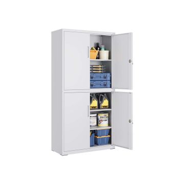 Dokumendikapp SONGMICS OMC016G01, 4 ust, 5 riiulit, Hall, 40 × 80 × 180 cm