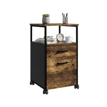 Dokumendikapp Relaxdays 10052413_1509, 2 sahtlit, 42 × 66,5 × 44 cm