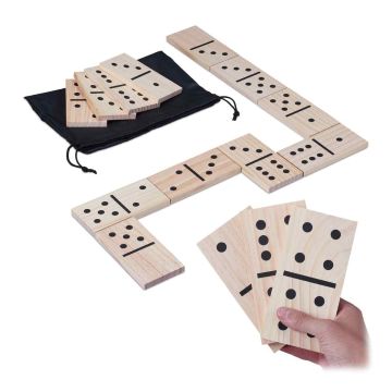 Doomino­komplekt Relaxdays, 28 tk, 7,5 × 15 × 1 cm