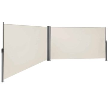 Kahepoolne külgmine varikatus / varikatus 200 x 600 cm, beež
