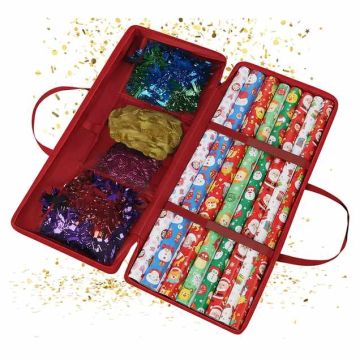 Kingituste pakketarvikute hoiukott Relaxdays 10052251_47, 3 võrgust taskut, 82 × 34 × 13 cm
