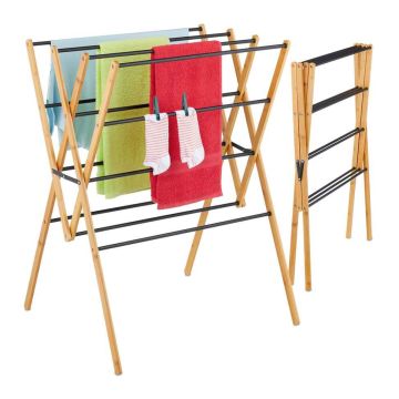 Pesukuivatusrest Relaxdays, 4 astet, 12 pulka, 70 × 93 × 62 cm