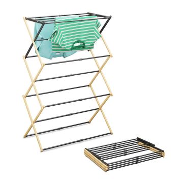 Pesukuivatusrest Relaxdays, 6 astet, 11 pulka, 74 × 107 × 37 cm