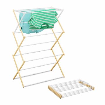 Pesukuivatusrest Relaxdays, 6 astet, 11 pulka, 74 × 107 × 37 cm