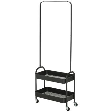 Riidepuu Homcom 56,5x31,5x152,5cm, must värv