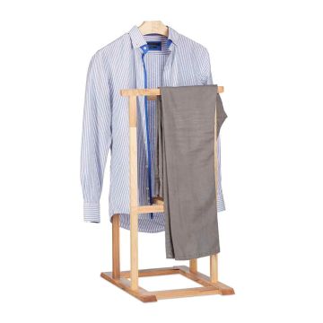 Riidestange Relaxdays 10021319.0, 2 ristpuud, 3 osa, Pruun, 47 × 102 × 50 cm