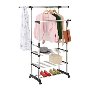 Riidenagi Relaxdays 10051385.0, 2 latti, 84–141 × 86–147 × 42 cm
