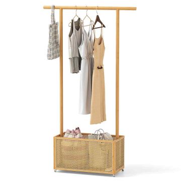 Clothes rack, With 60 l storage box, 100 × 172 × 33 cm