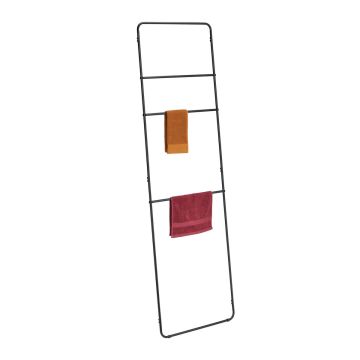 Riideredel Relaxdays, 3 astet, Must, 55,5 × 180,5 × 1,5 cm