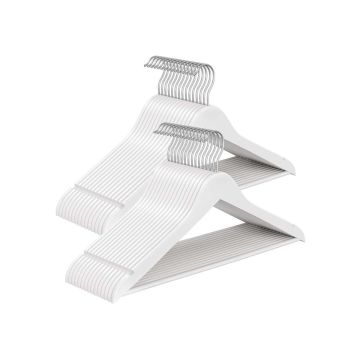 SONGMICS CRW030W02 Clothes Hangers, 30 pcs, White, 43 × 21 cm