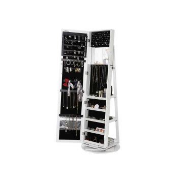 Шкафчик для украшений с зеркалом JBC62W, белый