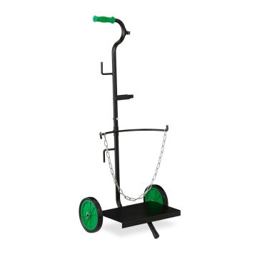 Gaasiballoonide transpordikäru Relaxdays 10029460.0, reguleeritava kõrgusega, 40 × 107 × 37 cm