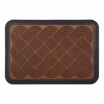Uksematt Relaxdays 10054049_9475, 1 tk, Pruun/must, 60 × 40 × 1 cm