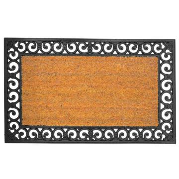 Uksematt Relaxdays, Pruun/must, 75 × 45 cm