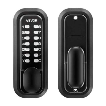 Ukselukk VEVOR OL-601D3-01, 4–7 numbrist koosnev kood, Must, 21,7 × 7,3 × 12,3 cm