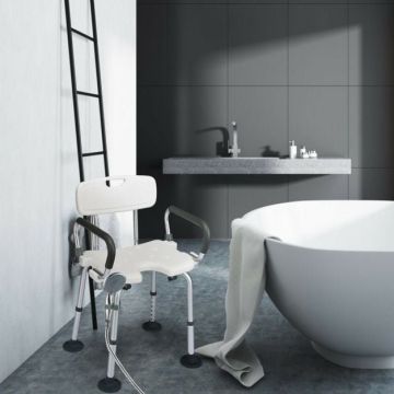 Shower chair, 6 height positions, 50 × 67–79.5 × 52.5 cm