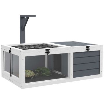 Двухкамерный домик для черепах, 2 камеры, 81 × 48 × 31,5 см
