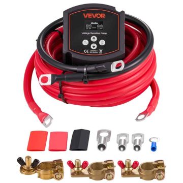 Kahe aku isolaator VEVOR VSR005-1, 12 V, 300 A, 25 × 24,5 × 10 cm