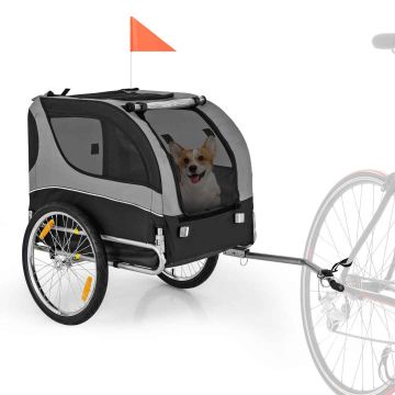 Bicycle trailer for pets, 134.62 × 60.96 × 93.98 cm