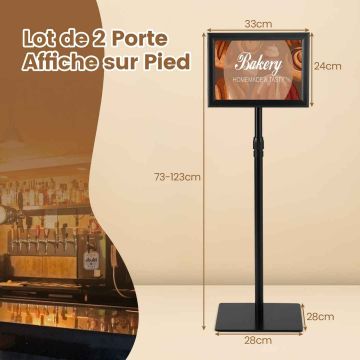 Exhibition stands, 2 pcs, 28 × 28 × 123 cm