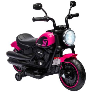 Электрический мотоцикл для детей Homcom 76x42x57см, розовый/черный