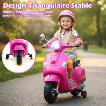 Electric children's motorcycle "Vespa", 2 × 30 W, 101 × 46 × 75 cm