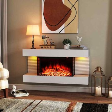 Electric fireplace, three-sided, 750 W / 1500 W, 82 × 41.8 × 20.6 cm