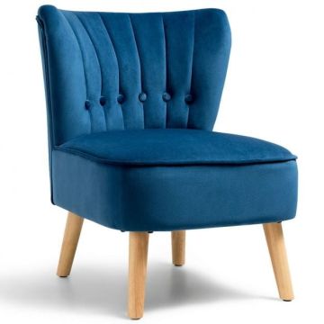 Ergonomic Armless Leisure Chair, Blue