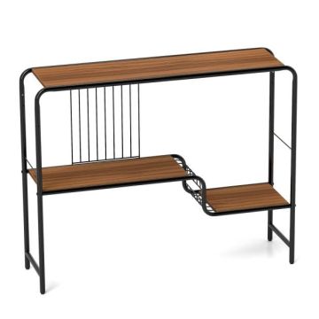 Konsolilaud 99x27x79cm, pruun/must värv