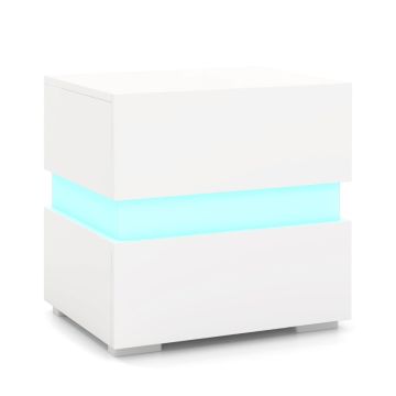 Набор из 2 прикроватных тумб 45x35x45см, белого цвета