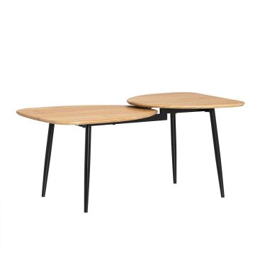 Kohvilaud 100x54x45cm., must/heledapruun