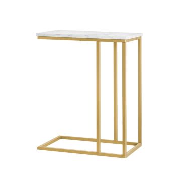 Kohvilaud 48x30x62cm., kuldne/valge värv