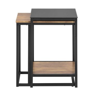 Komplekt 2 kohvilauast., musta/pruuni värvi