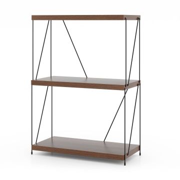 Настольная полка 61x29,5x85,5 см, коричневый/чёрный цвет