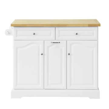 Кухонный остров 115x46x90,2см., белого/светло-коричневого цвета