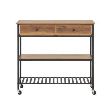 Кухонная тележка 100x45x93см., коричневого/черного цвета
