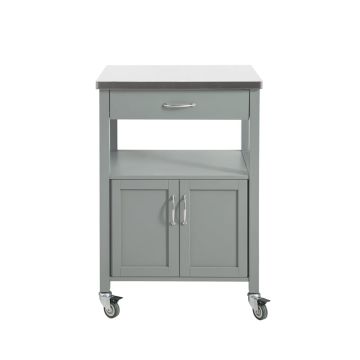 Кухонный шкаф на колесах 60x44x92см., серого/серебристого цвета